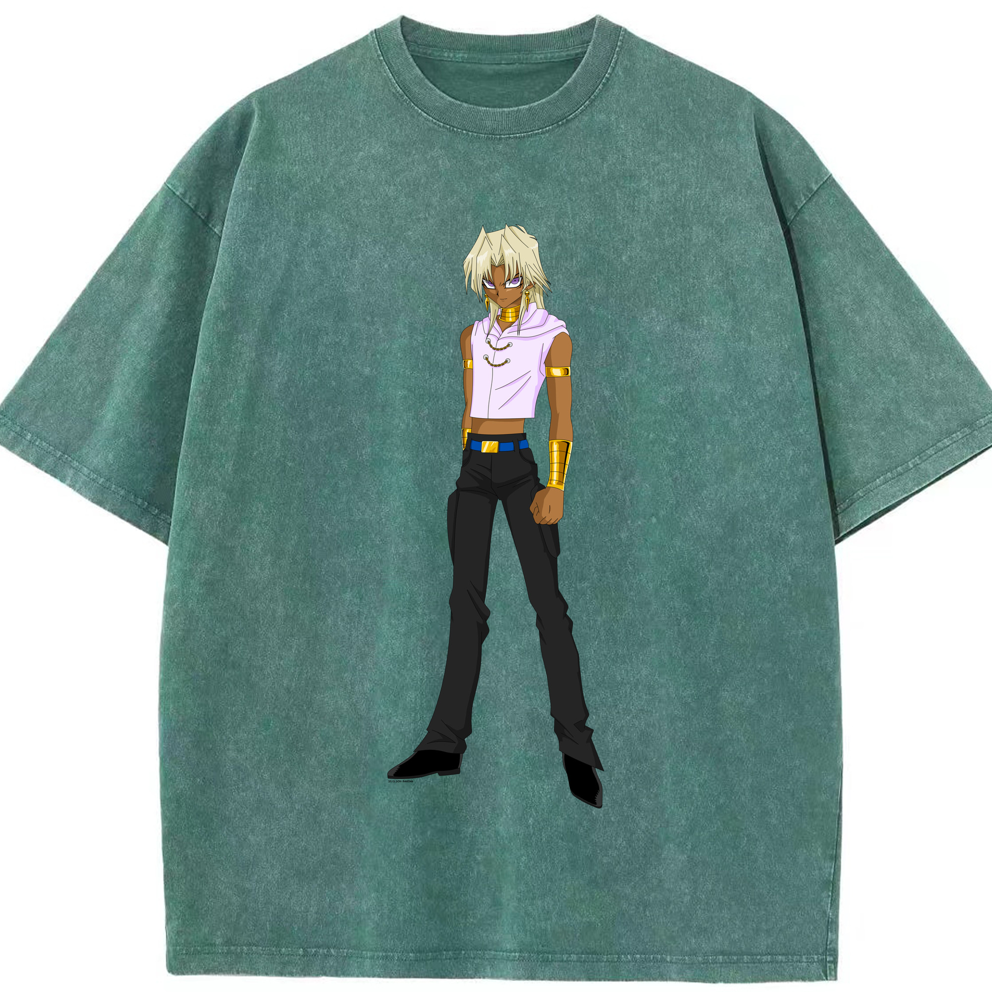 （画像用） 遊☆戯☆王 Yu-Gi-Oh! 綿100% ヴィンテージ風 半袖Tシャツ（フロントプリント）